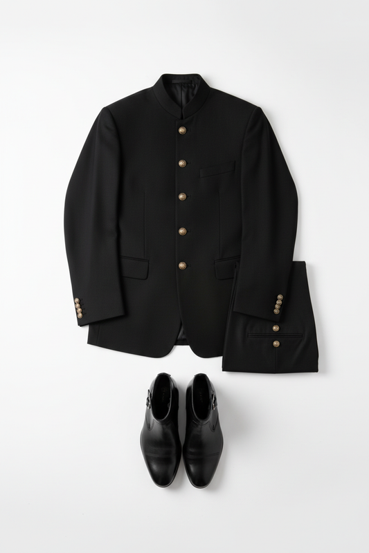 Classic Bandhgala Suit – The Design Couture