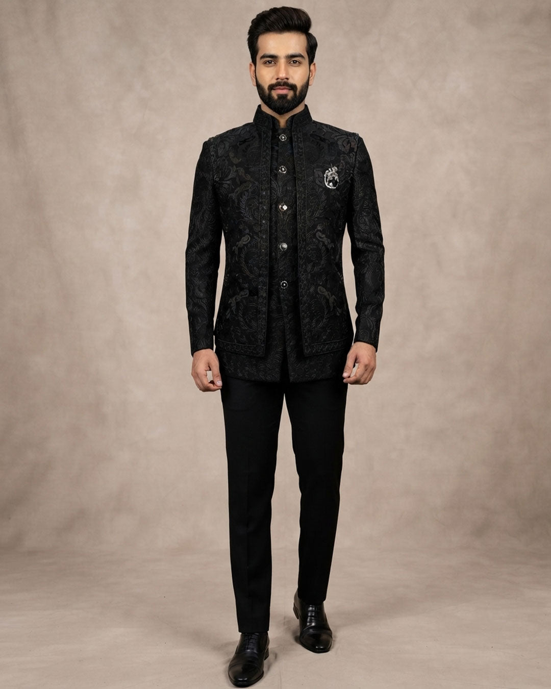 Partywear Embroidery Jodhpuri Suit